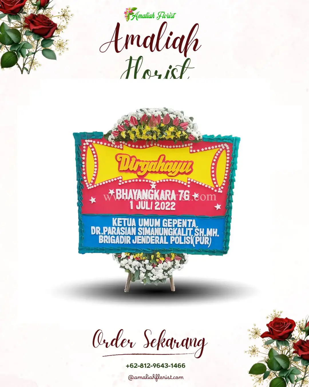 Papan Bunga HUT Ulang Tahun Kapasmadya Baru